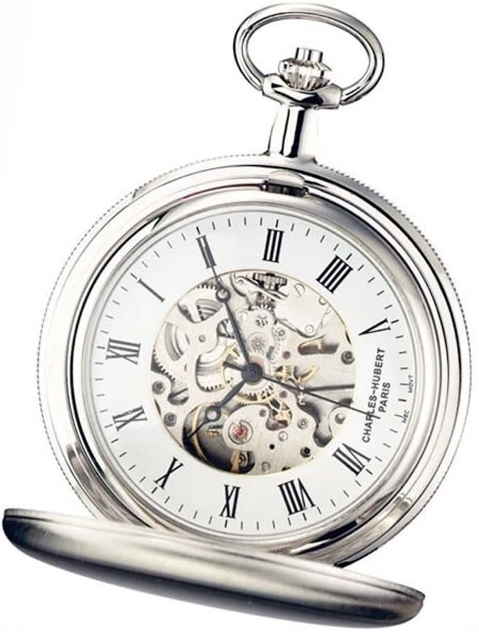 Charles-Hubert Mechanical Pocket Watch with Hinged Front Lid #3789W