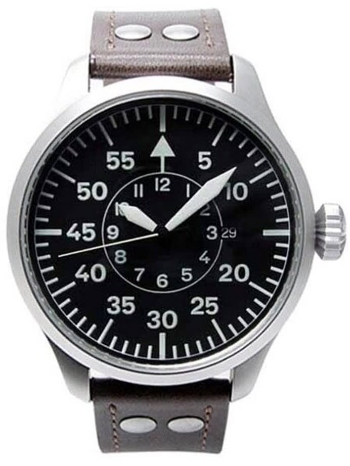 Aristo 3H108 47mm Swiss SW200 Automatic Pilot's Watch with XL Flieger Crown