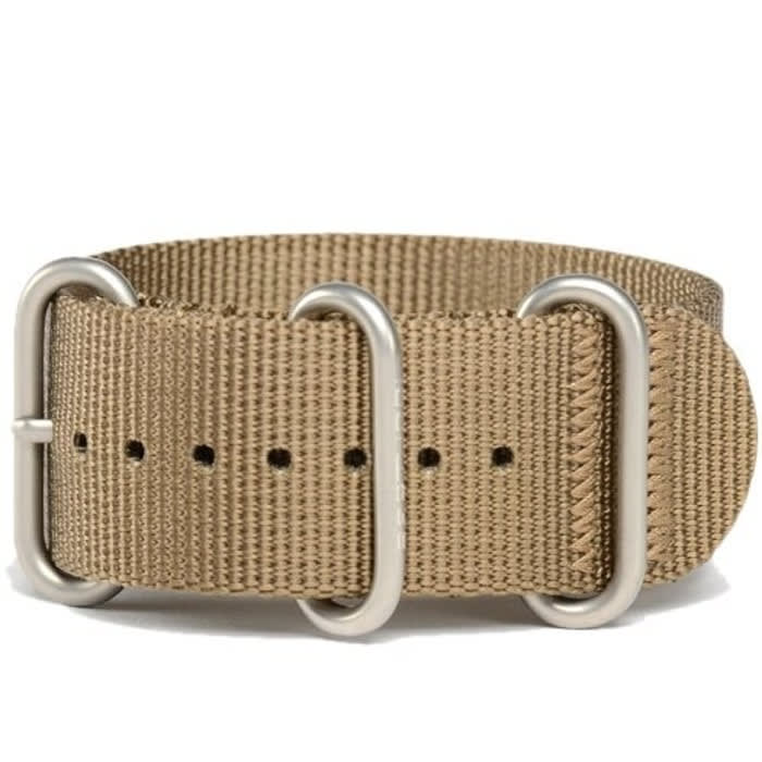 Bertucci Defender Dark Khaki DX3 Nylon Strap with Stainless Steel Buckle and Keeprs #138