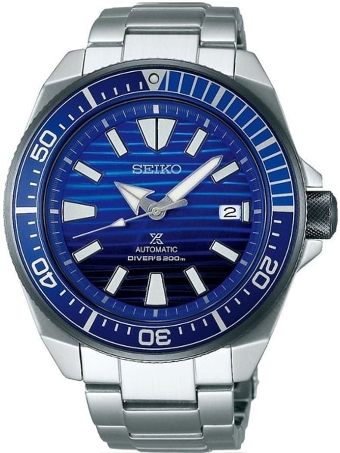 Seiko Save the Ocean Prospex Samurai Automatic Dive Watch with Stainless Steel Bracelet #SRPC93