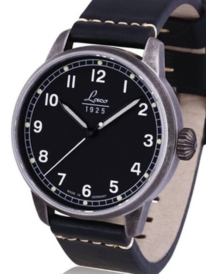 Laco New Vintage Look Laco 21 Automatic Watch with Aged Patina Case #861783