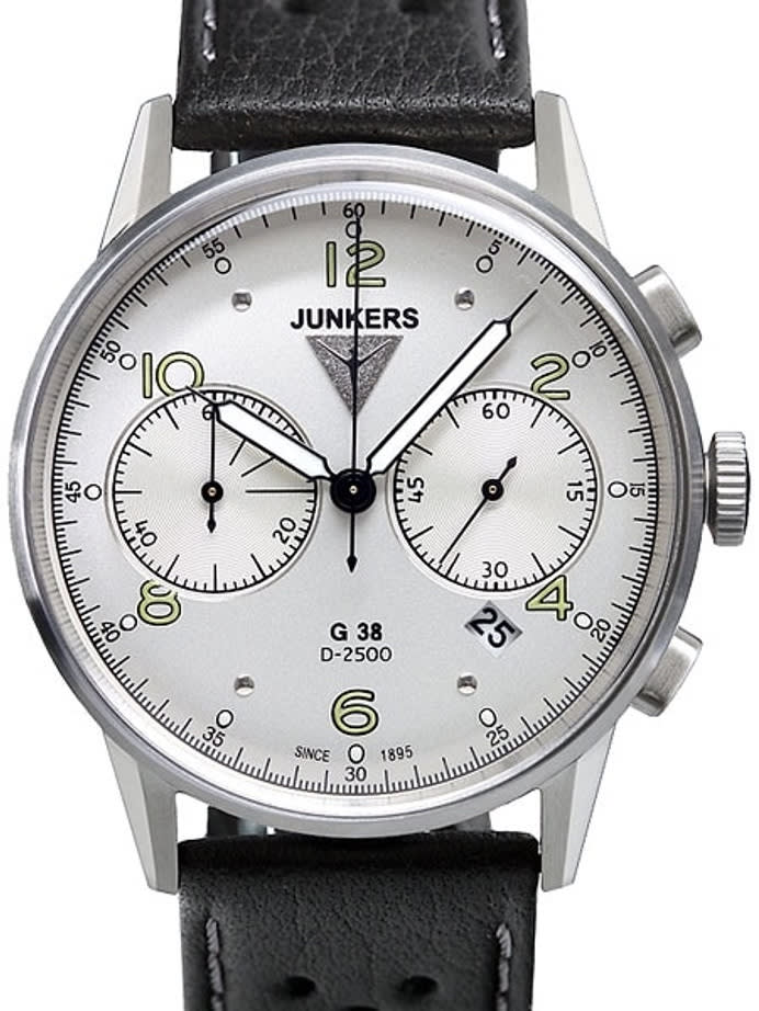 Junkers G38 Silver Dial, Quartz Chronograph with 60-Minute Timer #6984-1