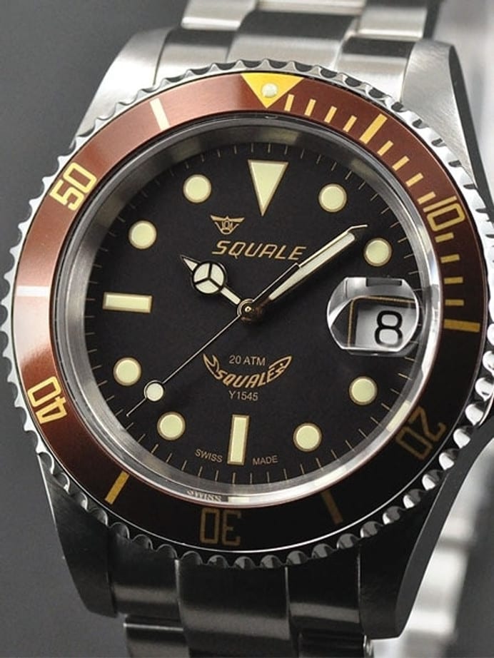 Squale 200 meter Heritage Swiss Automatic Dive watch with Sapphire Crystal