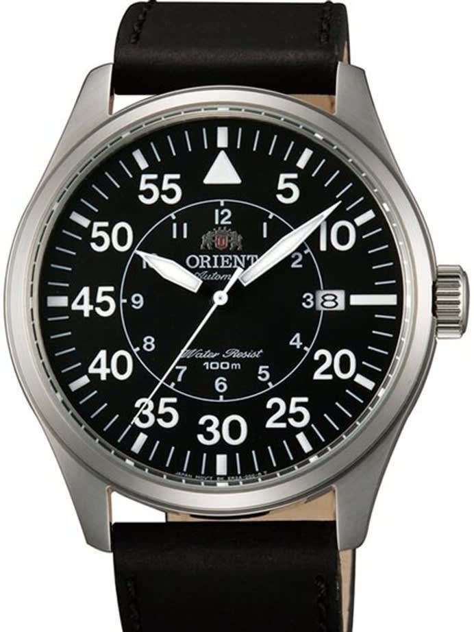 Orient 21-Jewel Automatic Aviator Flight Watch with Black Leather Strap #ER2A003B