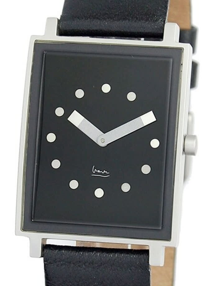 Projects Shenandoah Quartz Dress Watch with Black Leather Strap #9707