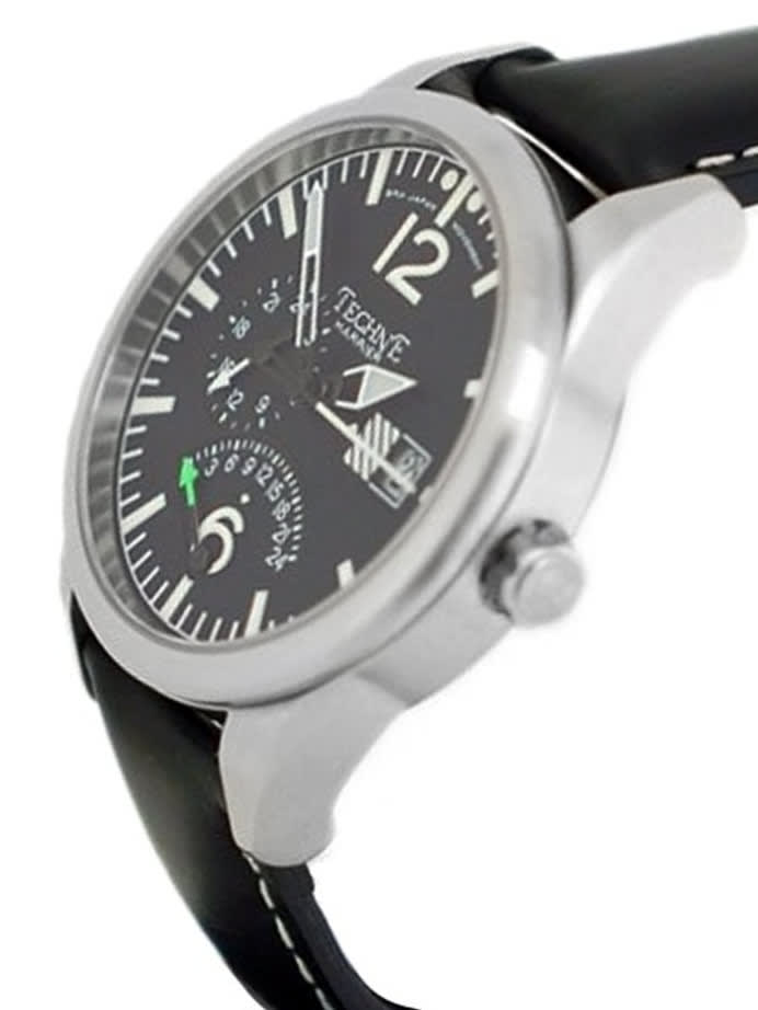 Techne 41mm Harrier Dual-Time Retrograde Watch with Sapphire Crystal  #392.051