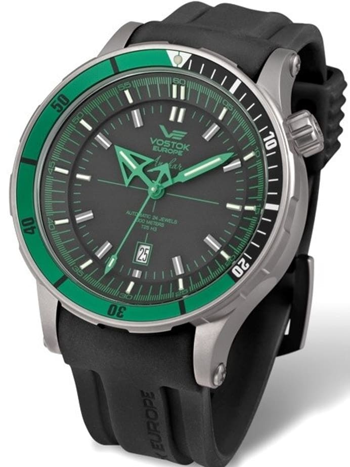 Vostok-Europe Anchar Mens Automatic Dive Watch with Tritium Tube Illumination #5107172