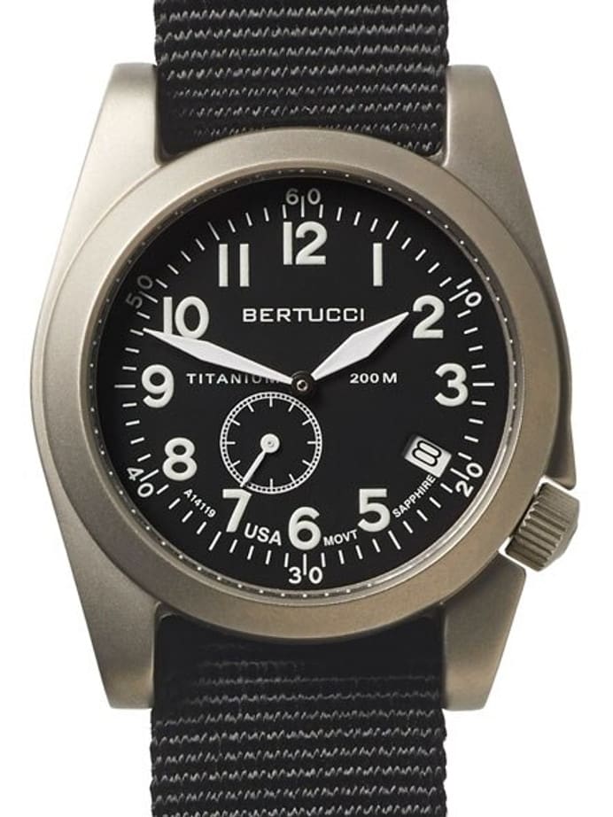 Bertucci  A-11T Americana Titanium Watch with Black Nylon Strap #13333