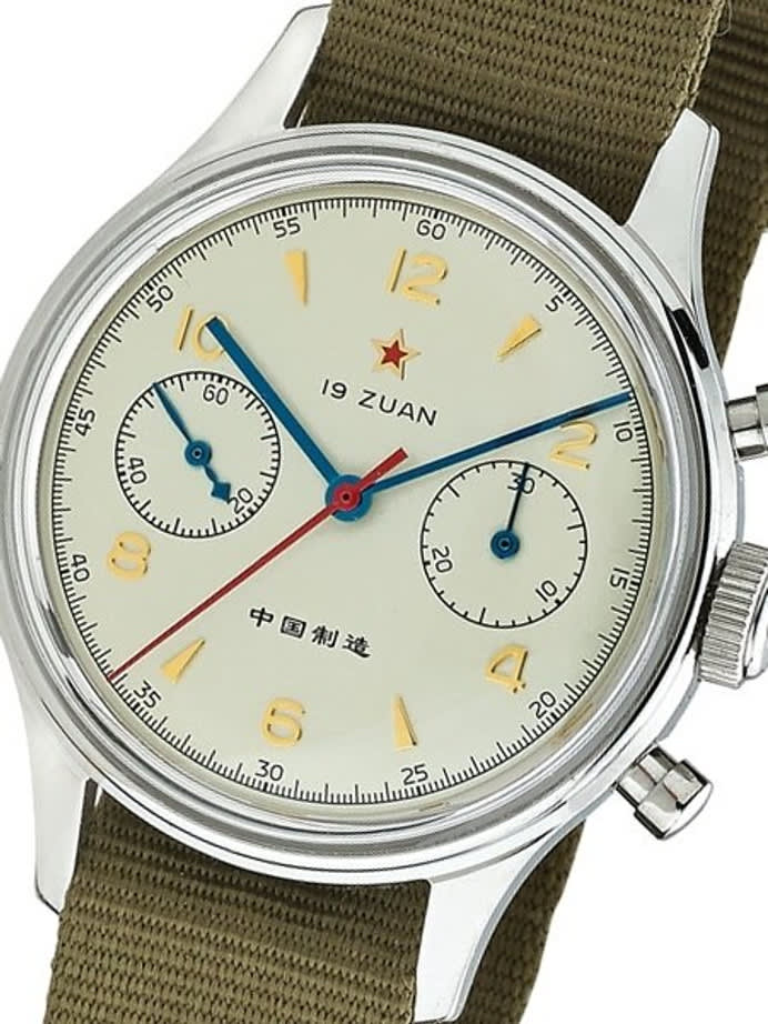 Scratch and Dent - Seagull 1963 Hand Wind Mechanical Chronograph with Acrylic Crystal #6345A-2901 8