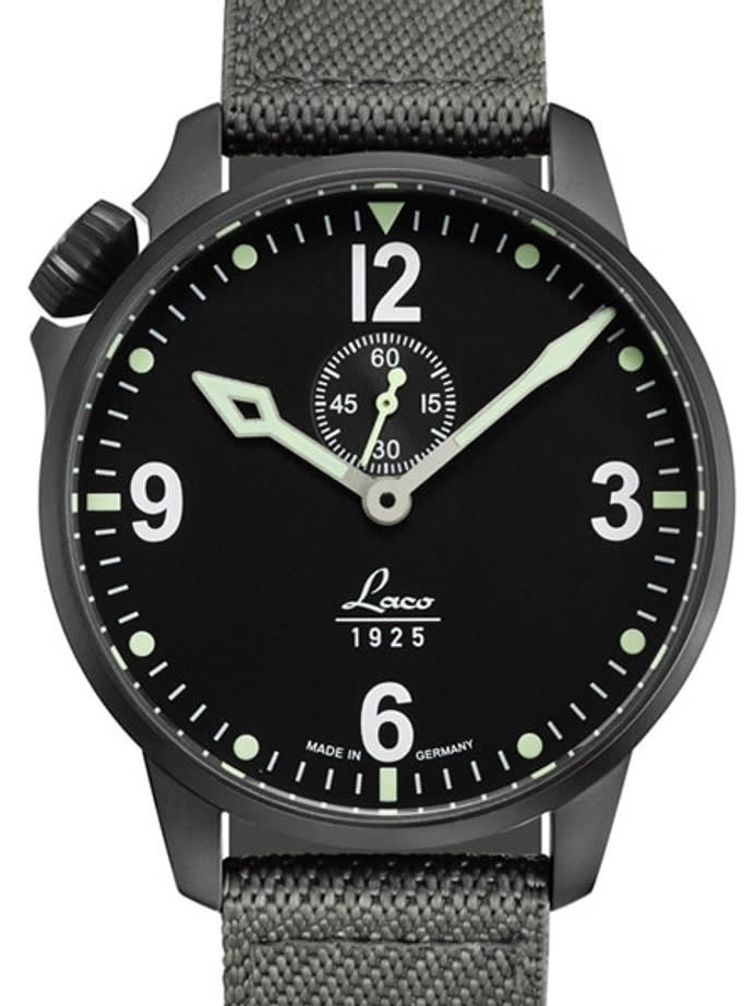 Laco Spirit of St. Louis Type C Dial Automatic Pilot Watch with PVD Case and Sapphire Crystal #861909