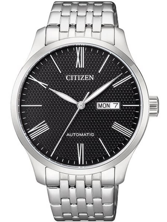Citizen Automatic Black Dial Watch with Stainless Steel Bracelet #NH8350-59E