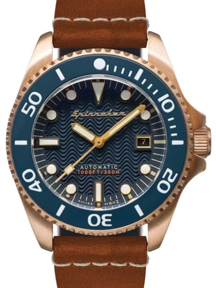 Spinnaker Tesei Swiss Automatic Sports Watch with 43mm Bronze Case and Blue Dial #SP-5060-03