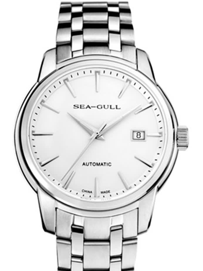 Sea-Gull 41mm Automatic Dress Watch with Bracelet and Sapphire Crystal #816.421