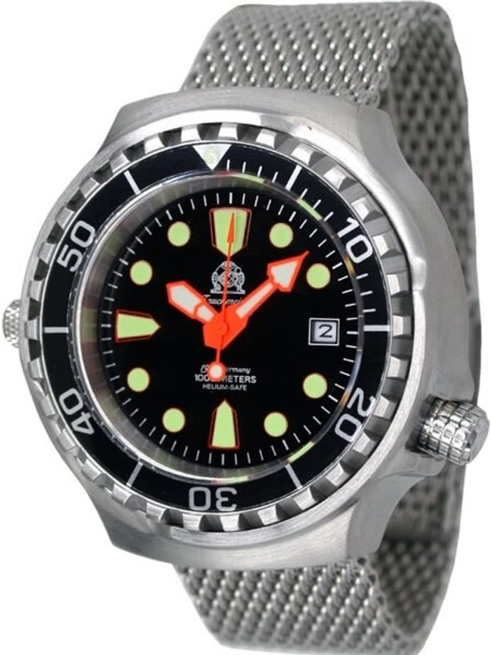 Tauchmeister Automatic, 1000m Dive Watch with Helium Release Valve and Sapphire Crystal #T0079MIL
