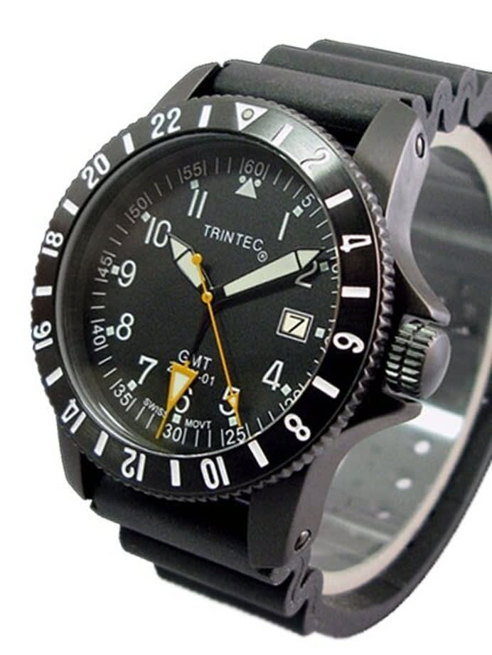 Trintec Zulu GMT Watch, Stainless Steel Case Zulu-01B