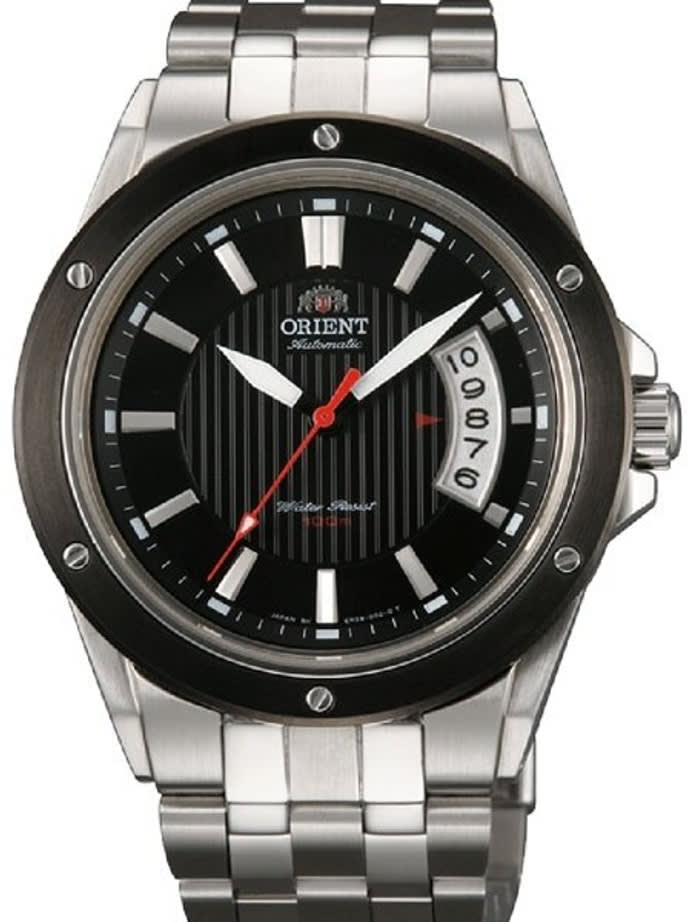Orient Advancer Automatic Sport Watch with a Black Dial and Open Date Window  #ER28004B
