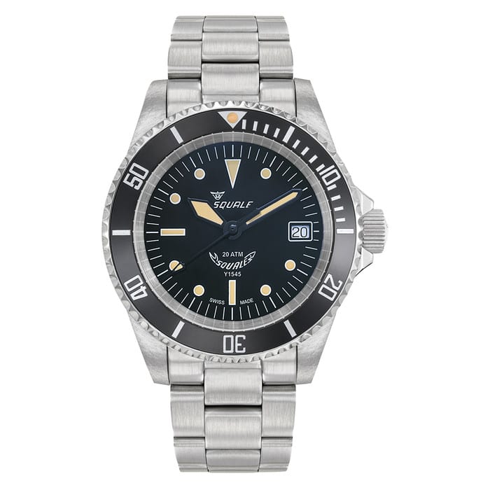 Squale 200 meter Swiss Automatic Dive watch with Ceramic Bezel, Domed AR Sapphire Crystal #1545-ORIG