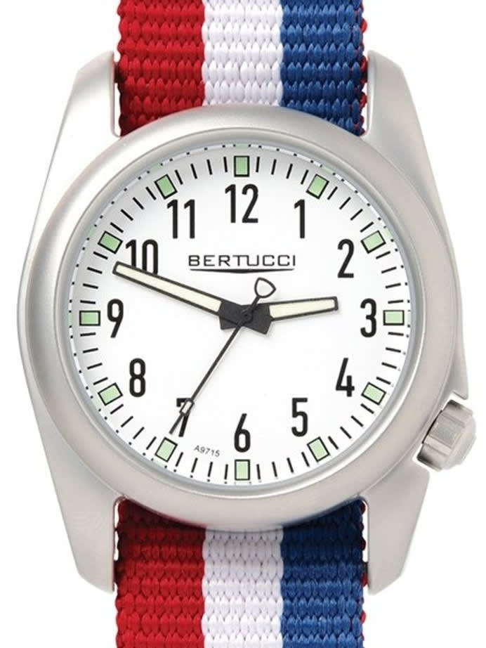 Bertucci Ventara Stainless Steel Field Watch with a DX3 Nylon Strap #11058
