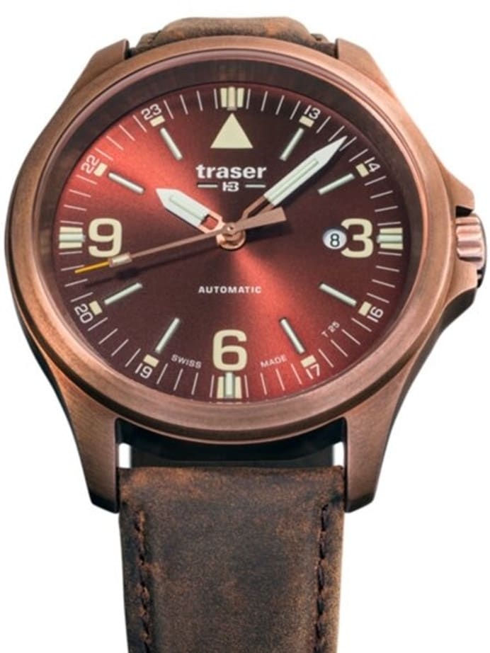 Traser P67 Officer Pro Swiss Automatic Watch with a Vintage Bronze Case, AR Sapphire Crystal #108073