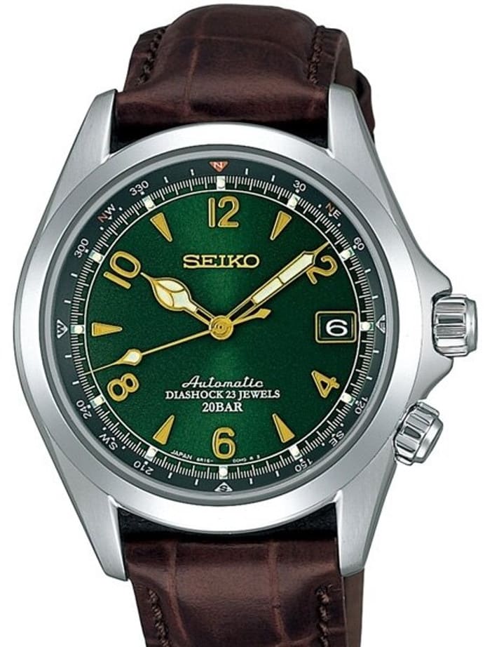 Scratch and Dent - Seiko Green Dial Automatic Alpinist Field Watch with 38mm Case, and Sapphire Crystal  #SARB017 4