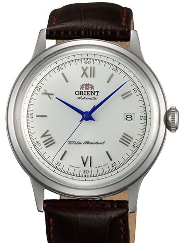 Scratch and Dent - Orient Bambino 2nd-Gen Automatic Dress Watch with White Dial, Blue Hands #AC00009W