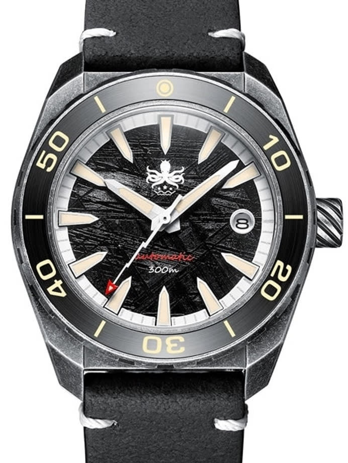 PHOIBOS Black Meteorite Dial Proteus 300-M Automatic Dive Watch with AR DD Sapphire Crystal #PY028E