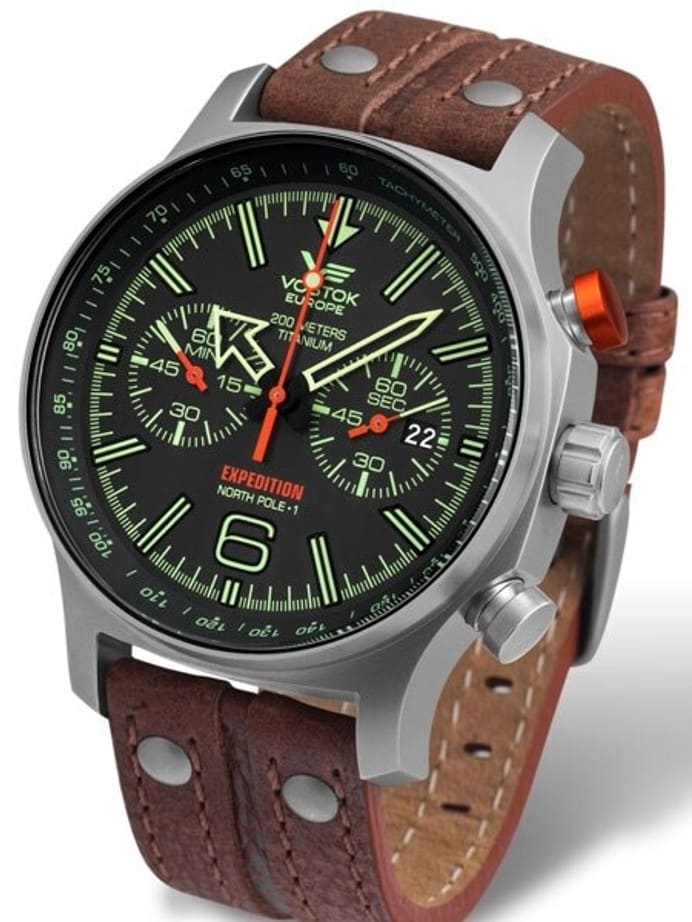 Vostok-Europe Expedition North Pole Chronograph with 47mm Titanium Case #595H299