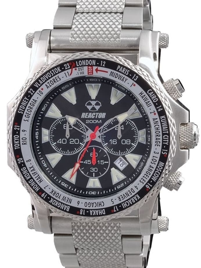 Reactor Proton World Time, Chronograph Watch with Date and SuperLuminova Illumination #91001