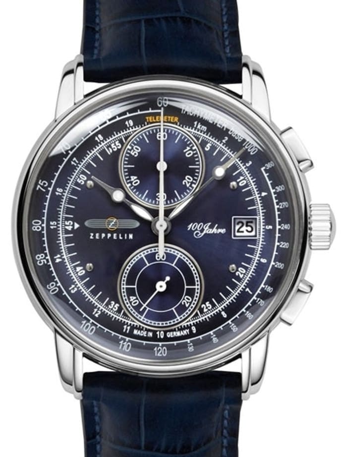 Graf Zeppelin Two-Eye Quartz Chronograph Watch with 60-Minute Stopwatch #8670-3
