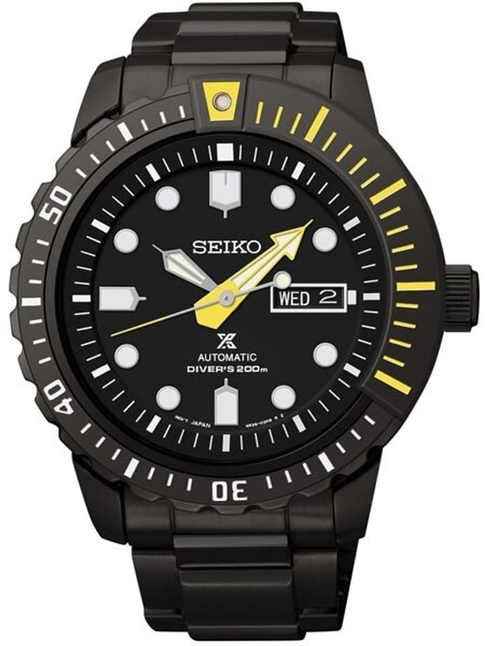 Seiko Prospex Black ion Mohawk with Seiko 4R36, 24-Jewel Automatic Movement #SRP633