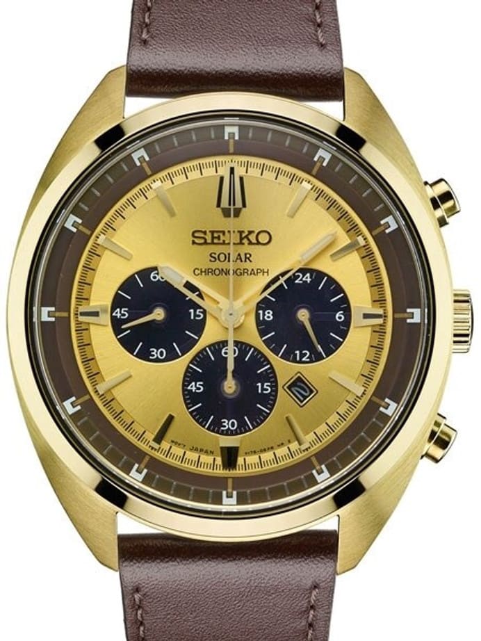 Seiko Recraft Solar Quartz Chronograph with Stop-Watch and 24-hour Sub-Dial  #SSC570
