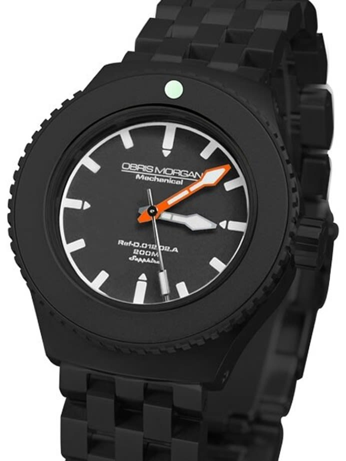 Obris Morgan Nevon Automatic Grey Dial PVD Watch with Robust Bracelet #NEVON-BPGO