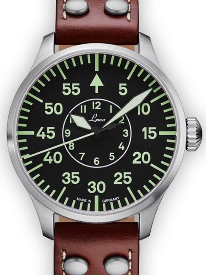 Scratch and Dent - Laco 42mm Aachen Type B Dial Automatic Pilot Watch, New Sapphire Crystal #861690 1