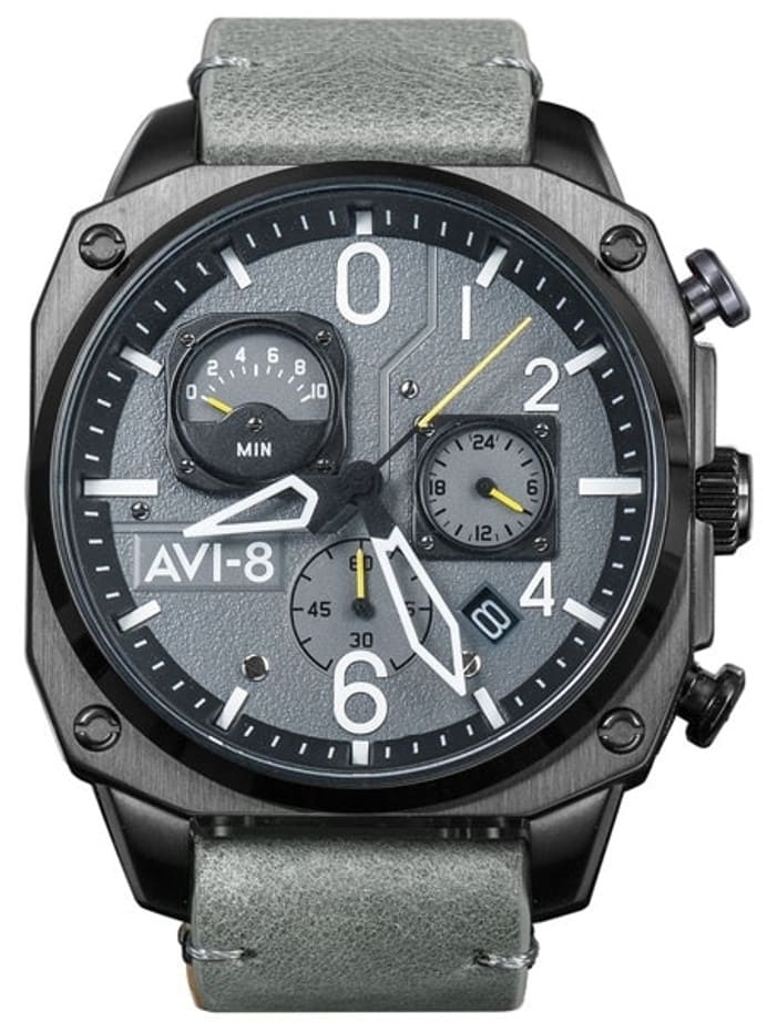 AVI-8 Hawker Hunter Retrograde Aviator Chronograph Watch #AV-4052-03