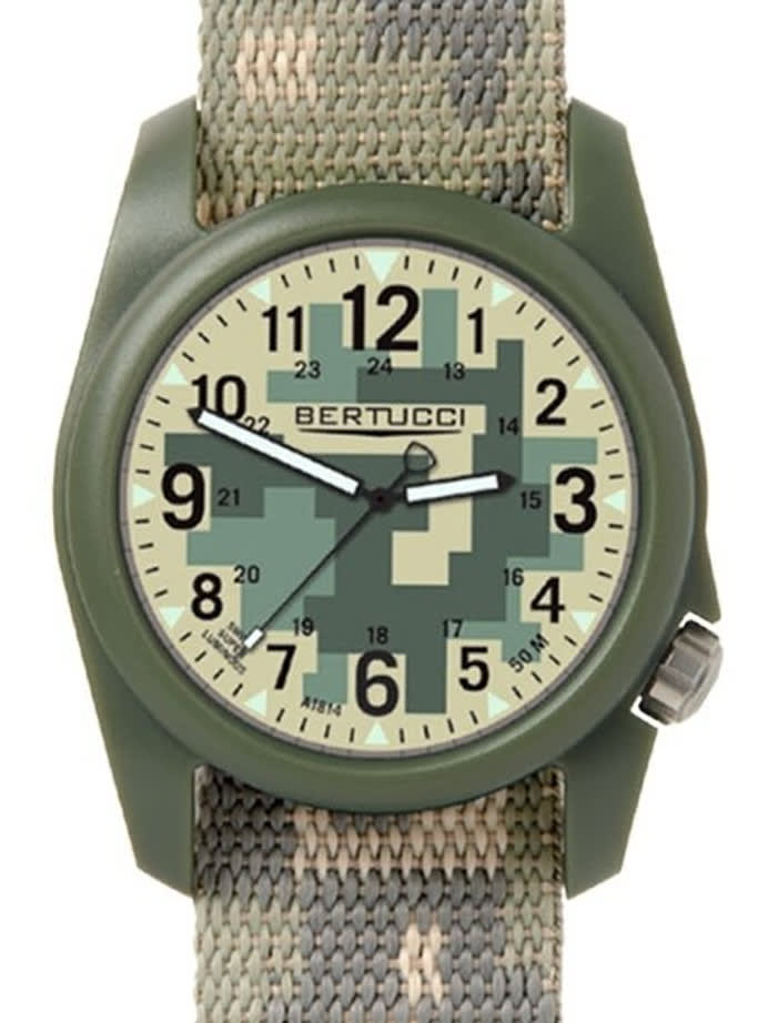 Bertucci DX3 Field Resin Watch, Camouflage Nylon Strap, Digicam Camouflage Dial - 11030