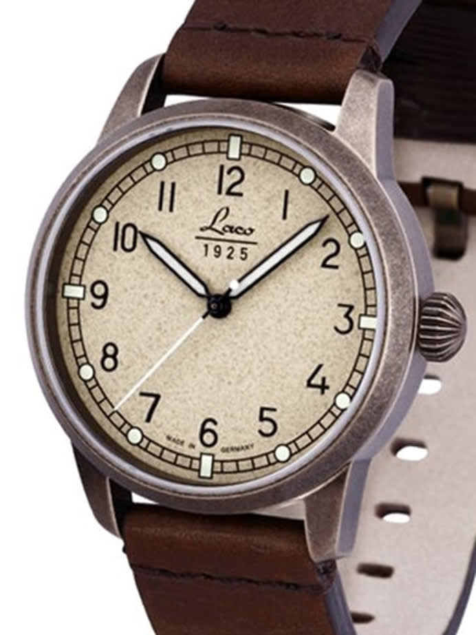 Laco New Vintage Look Laco 21 Automatic Watch with Aged Patina Case #861785