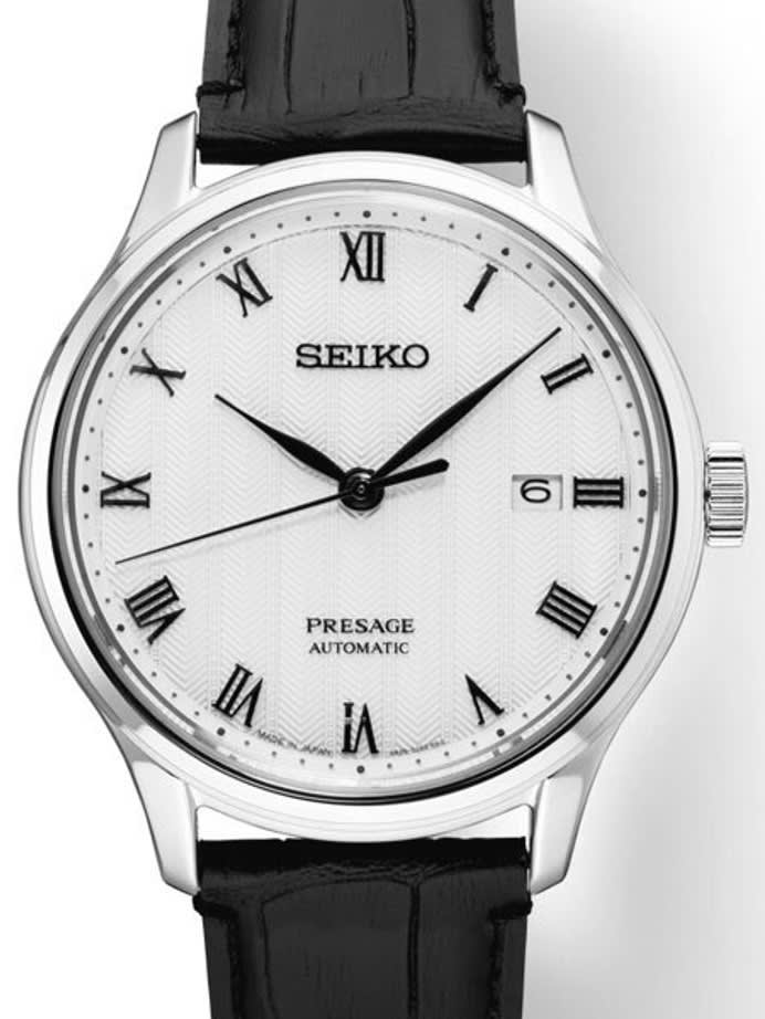 Seiko Presage Automatic Dress Watch with 41.7mm Case, and Curved Sapphire Crystal  #SRPC83
