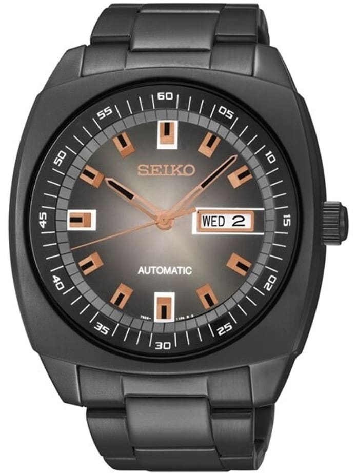 Seiko Recraft Series Automatic Watch with Black PVD 43.5mm Case and Bracelet #SNKM99