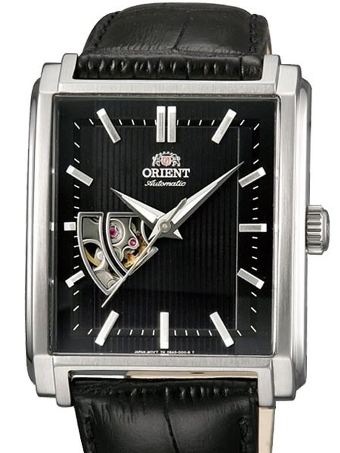 Orient Producer Automatic Dress Watch with Open-Heart, Pinstriped Dial #DBAD004B