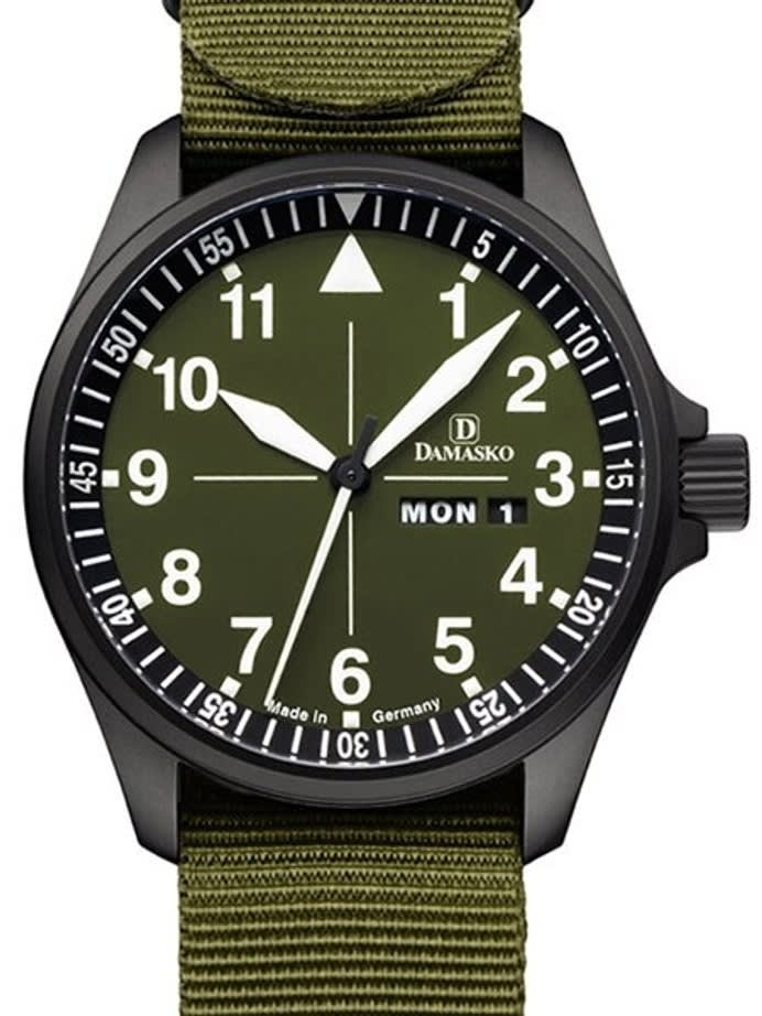 Damasko Swiss ETA Automatic with a 42mm Black Ion Case, Green Dial #DH3.0Black