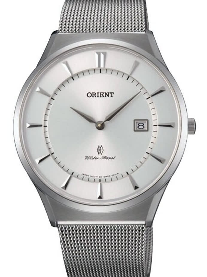 Orient Palmer Quartz Dress Watch with Sapphire Crystal and Mesh Bracelet #GW03005W