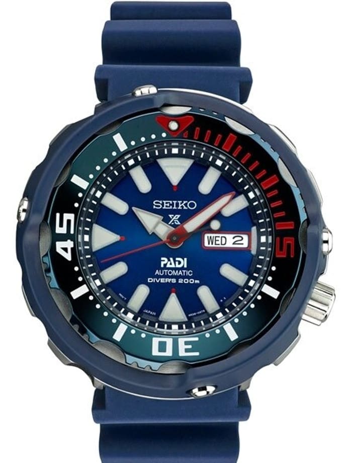 Seiko Prospex 24-Jewel Automatic Special Edition PADI Dive Watch with Case Shroud #SRPA83