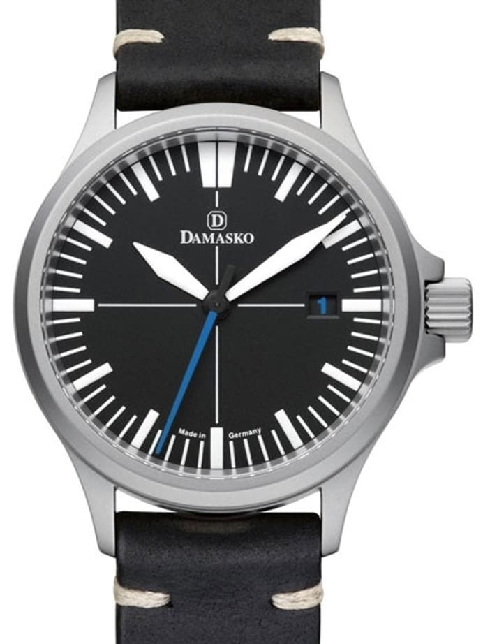 Damasko Swiss DS30 Automatic Watch with a 39mm Bead-Blasted Submarine Steel Case #DS30-BLUE