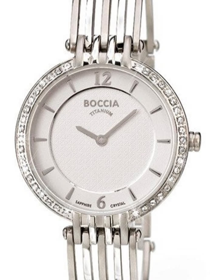 Boccia Ladies Quartz Watch with Titanium Bracelet and Swarovski Crystals #3230-01