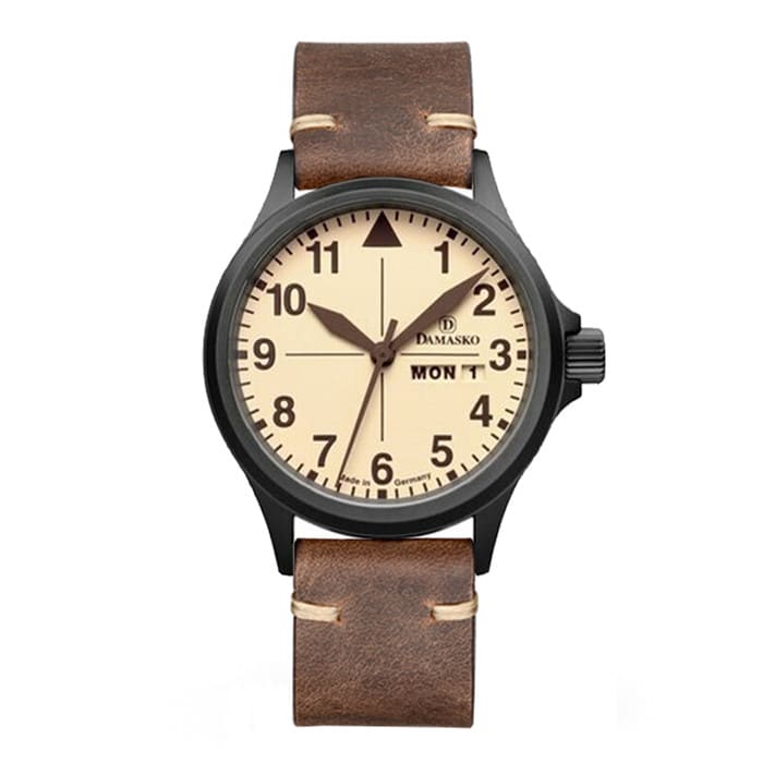 Damasko Swiss ETA Automatic with a 40mm Black PVD Case, Beige Dial #DA20BK