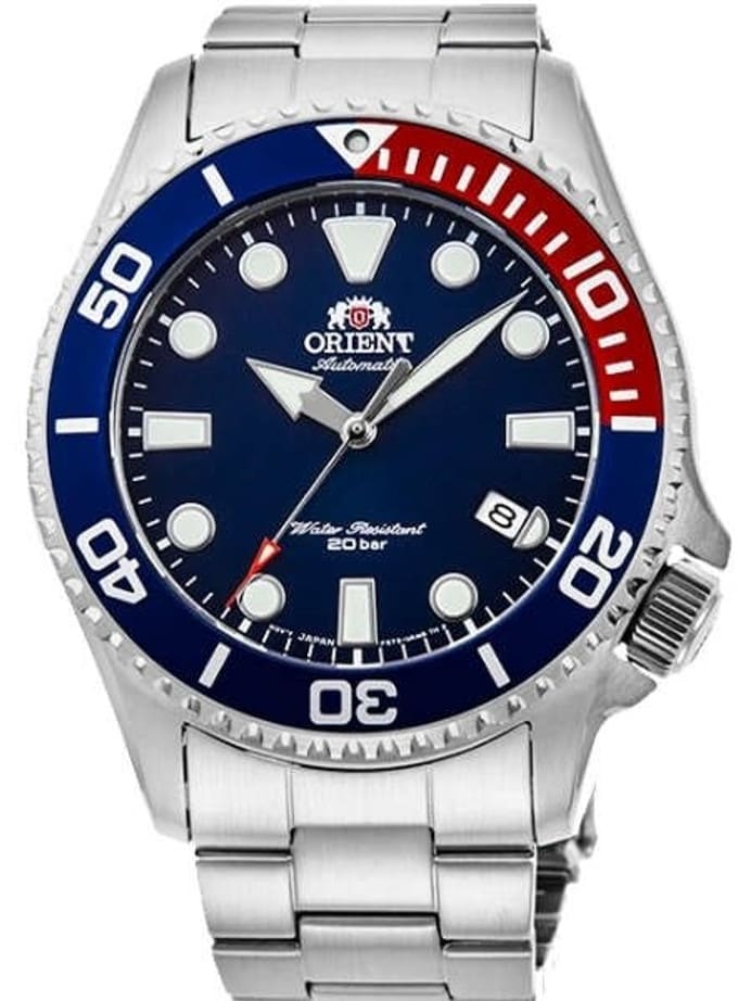 Orient Red-Blue Bezel Insert, Automatic Dive Watch with Sapphire Crystal #RA-AC0K03L10B