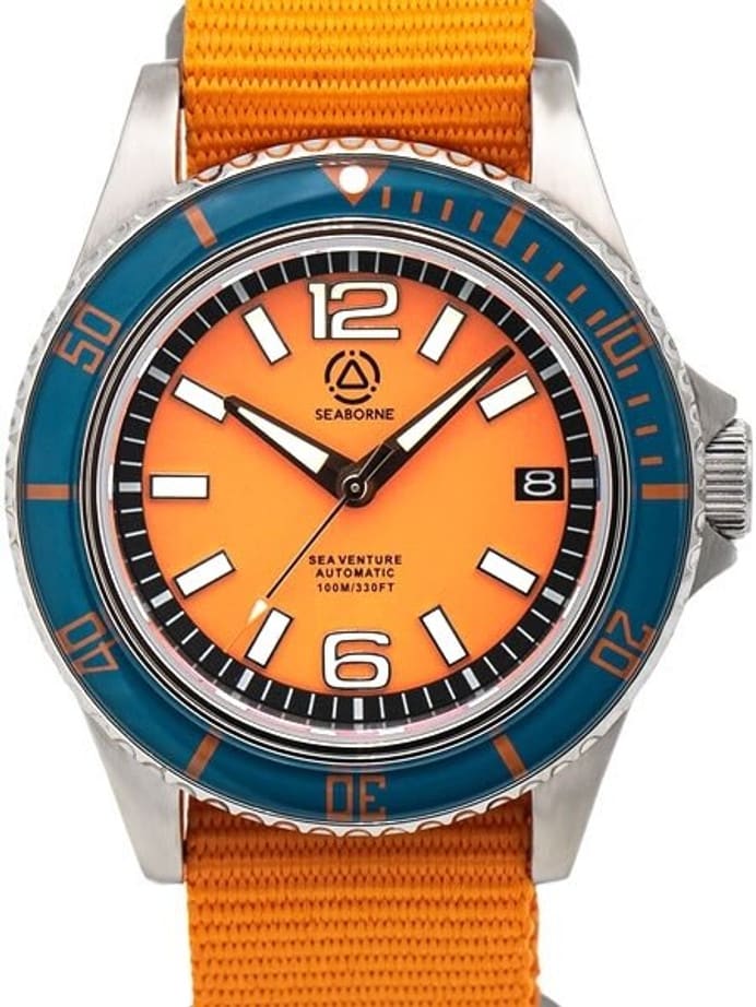 Seaborne Sea Venture 100-Meter Automatic Dive Watch with a 41mm Case and an AR Sapphire Crystal #SB-SV-003-SOD