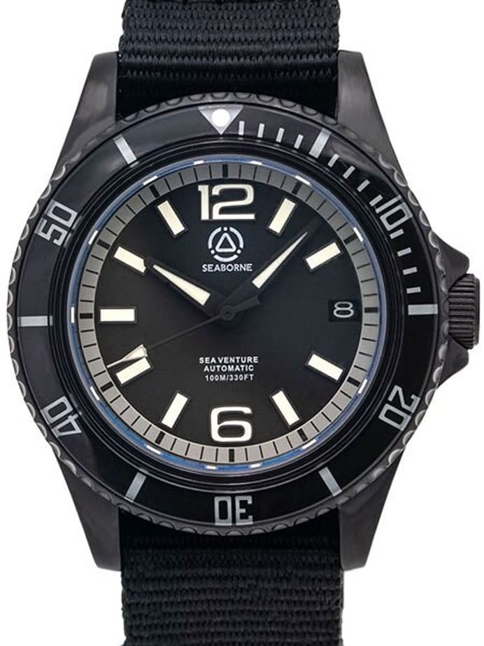 Seaborne Sea Venture 100-Meter Automatic Dive Watch with a 41mm Case and an AR Sapphire Crystal #SB-SV-004-TAC