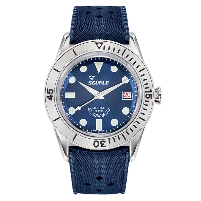 Squale 300 Meter Swiss Made Automatic Dive Watch with Blue Dial  #SUB-39RD