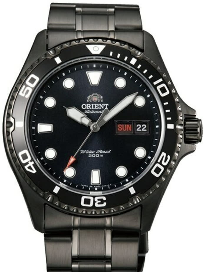 Scratch and Dent - Orient Ray Raven II Black PVD Auto Dive Watch #AA02003B